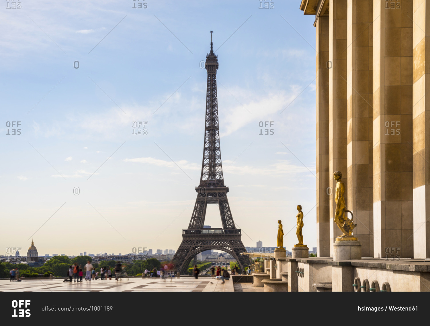 Eiffel Tower against cloudy sky- Paris- France