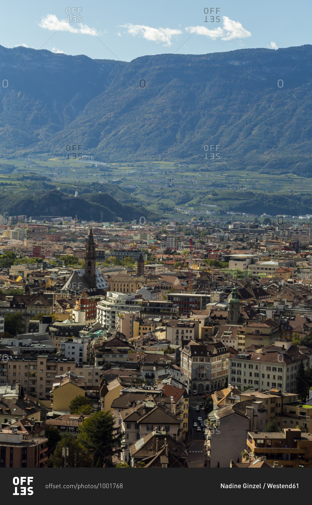 Italy- Bozen- Cityscape seen from cable car
