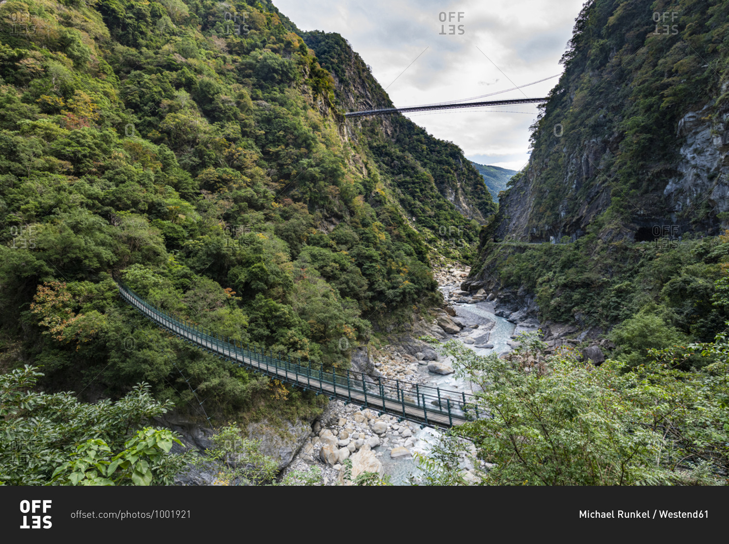 Taiwan- Hualien county- Taroko National Park- Bridges over Taroko gorge
