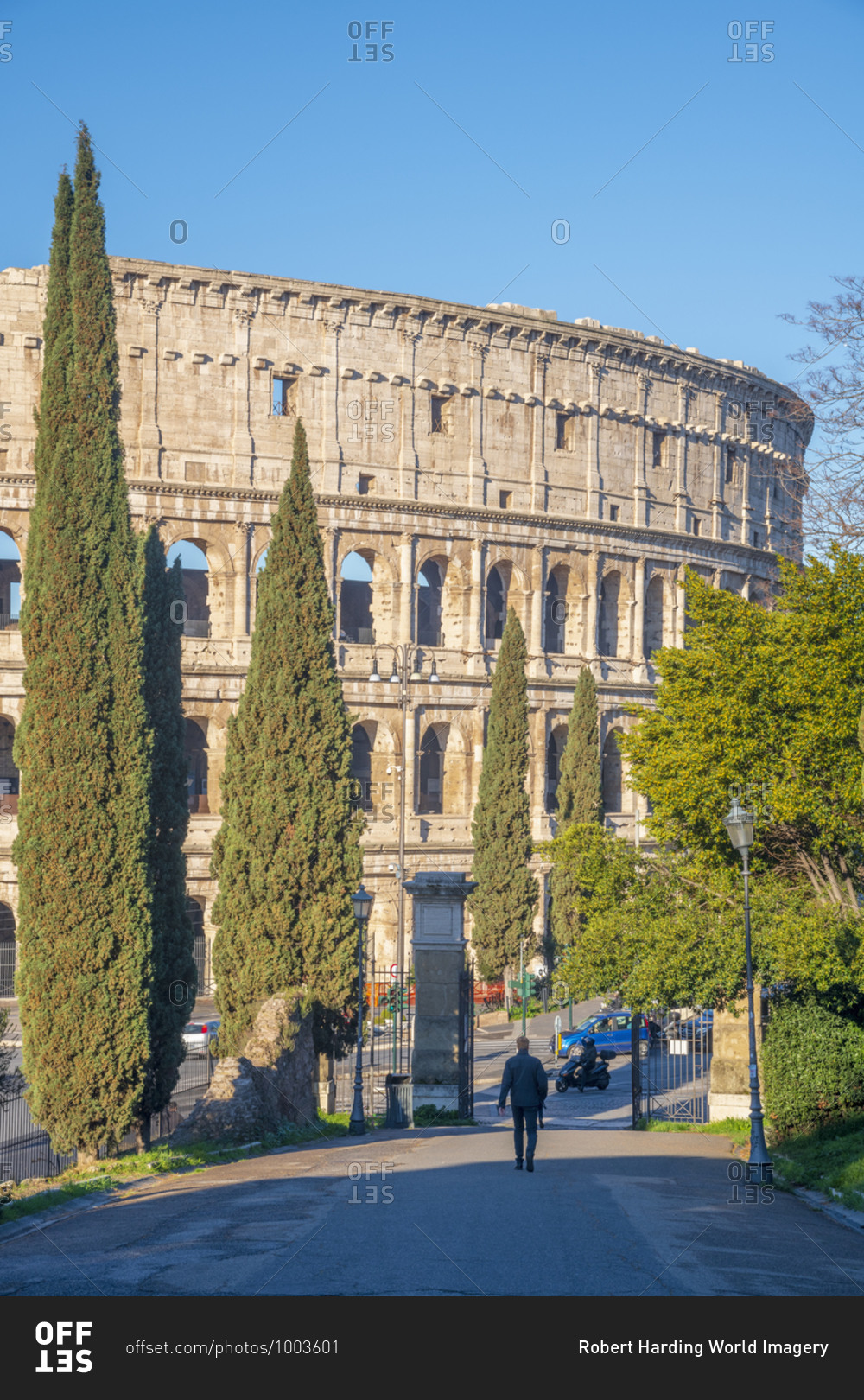Coliseum from Parco del Colle Oppio, UNESCO World Heritage Site, Rome, Lazio, Italy, Europe