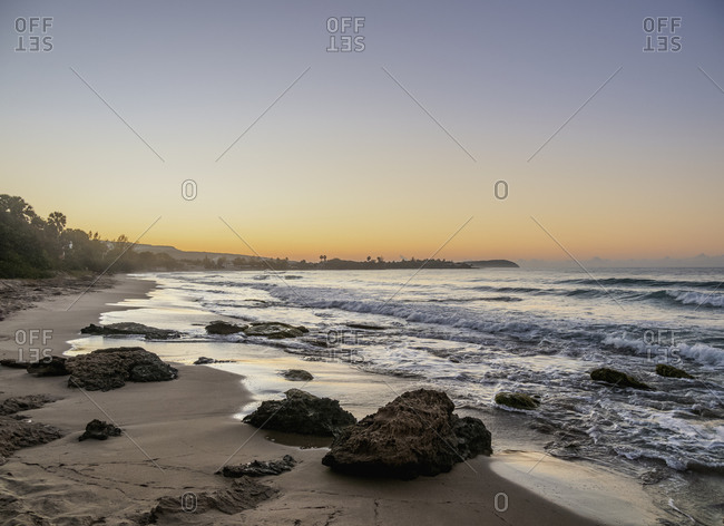 Frenchman\'s Beach at dawn, Treasure Beach, Saint Elizabeth Parish, Jamaica, West Indies, Caribbean, Central America