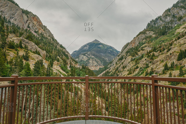 Aspen, Colorado - July 17, 2020: Mountain lookout near Ouray, Colorado during summer road trip.