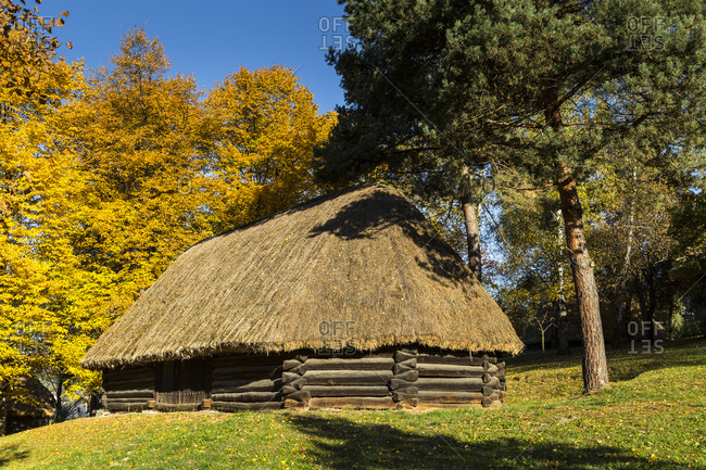 October 17, 2019: Europe, Poland, Lesser Poland Voivodeship, The Vistula Ethnographic Park - Wygielzow