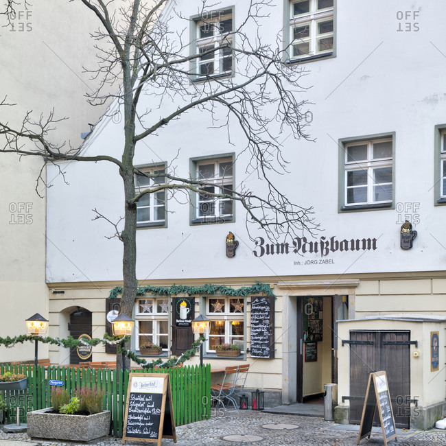 December 3, 2019: Zum Nussbaum, Schanke, tavern, restaurant, gastronomy, Nikolaiviertel, Berlin Mitte, Berlin, Germany
