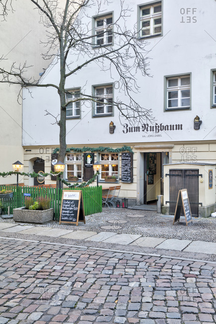 December 3, 2019: Zum Nussbaum, Schanke, tavern, restaurant, gastronomy, Nikolaiviertel, Berlin Mitte, Berlin, Germany