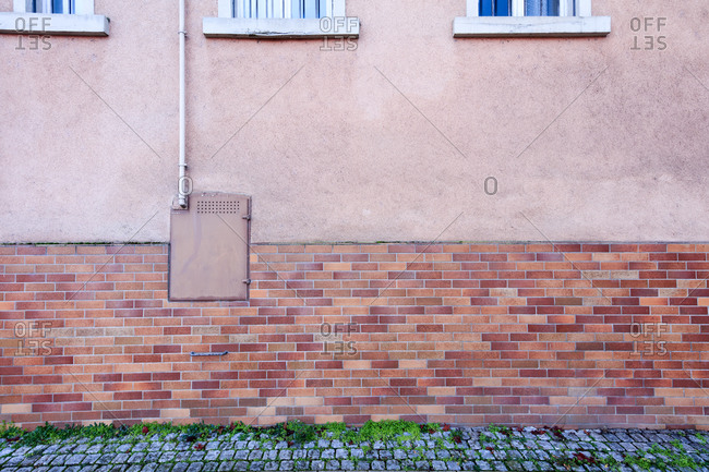 House facade, building, exterior view, minimalist, cool, Kitzingen, Franconia, Bavaria, Germany, Europe,