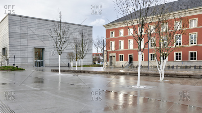 November 27, 2019: Bauhaus Museum, Stephane-Hessel-Platz, Museum, Weimar, Thuringia, Germany, Europe