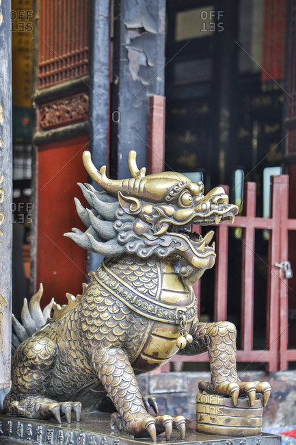 October 13, 2019: Asia, China, Sichuan Province, Cheng Du, Temple