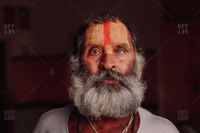 old man face paint