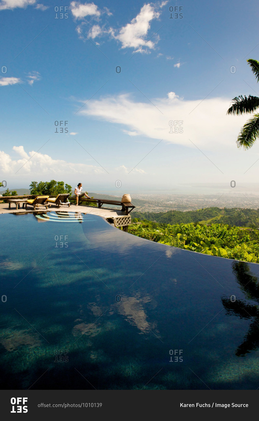 Strawberry Hill resort overlooking Harbor of Kingston, Jamaica