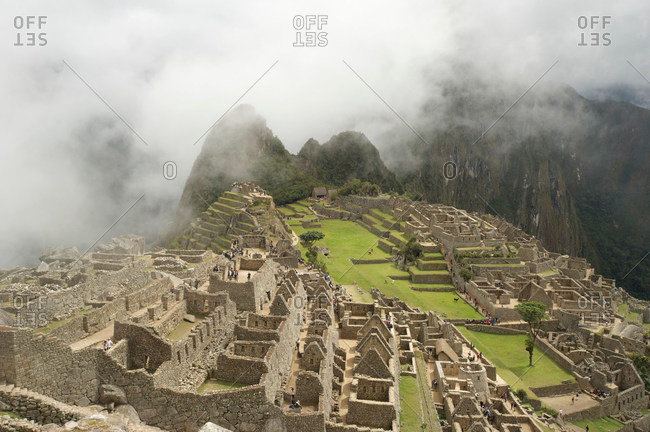 Early morning mist at Machu Picchu, Andes, Peru