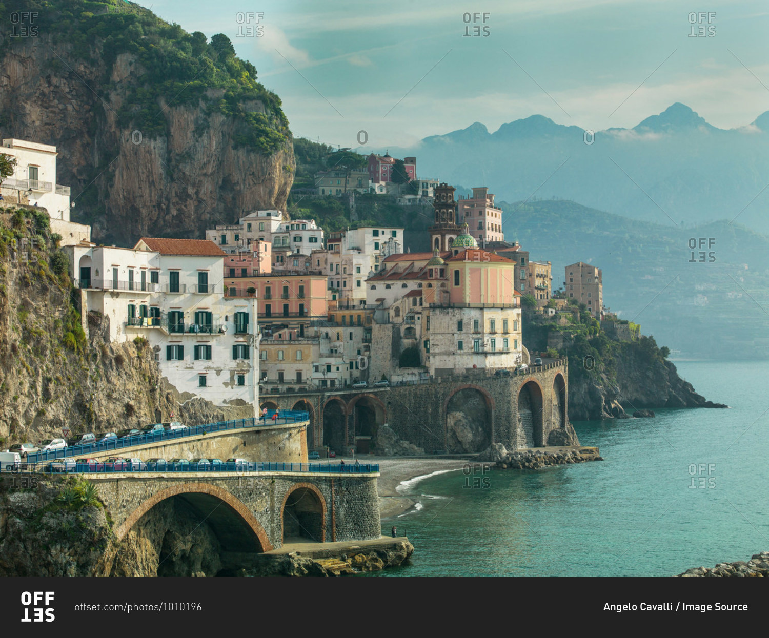 The village of Atrani, on the Amalfi Coast, Campania, Italy