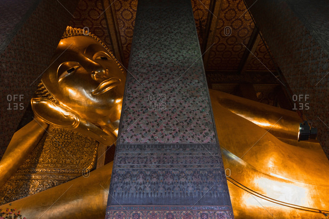Detail of the Temple of the Reclining Buddha, Wat Pho, Bangkok, Thailand, Southeast Asia
