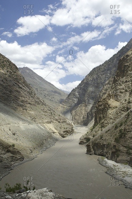 Spiti river and valley, Kalpa, Himachal Pradesh, India, Asia