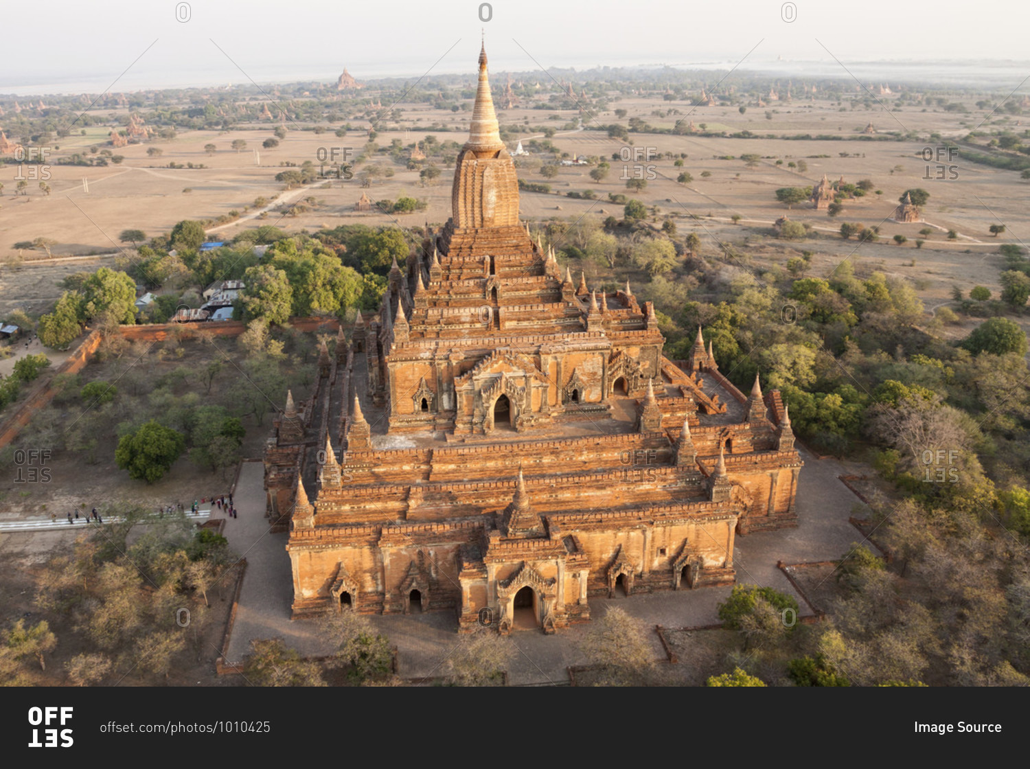 High angle view of Sulamani Pahto temple, Bagan, Mandalay Region, Myanmar