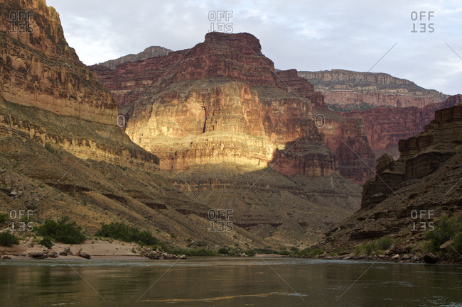 Low angle view of Grand Canyon from Colorado River, Arizona, USA