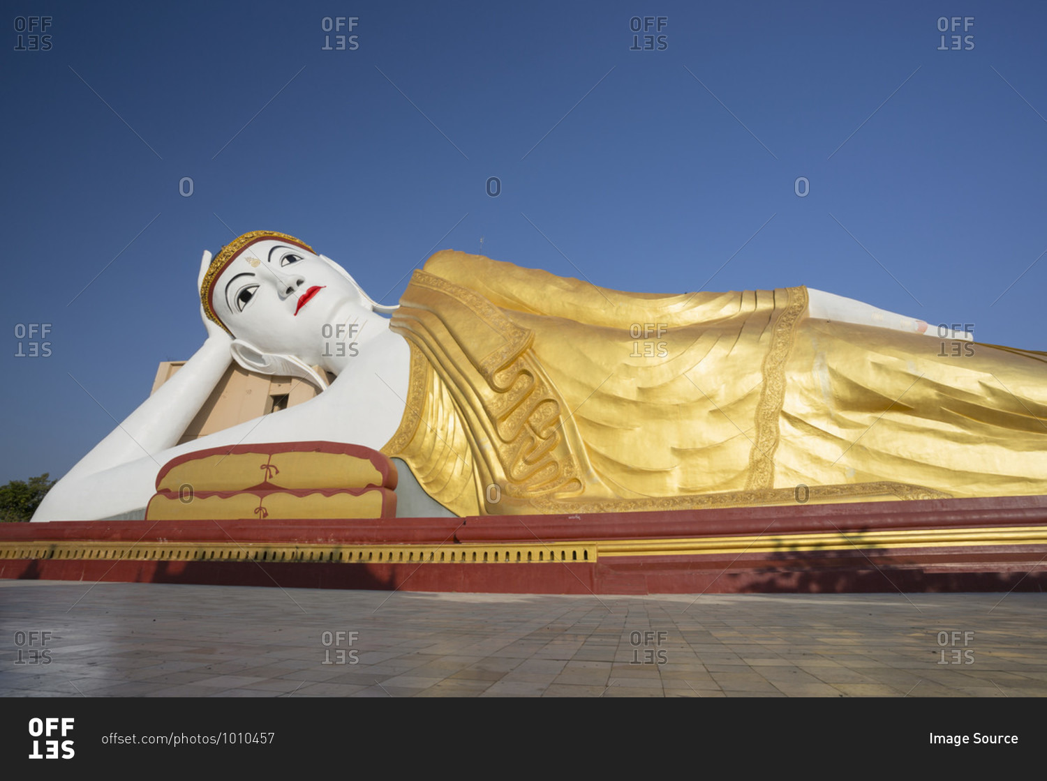 Bodhi Tataung, the golden reclining buddha near Monywa, Sagaing Division, Myanmar