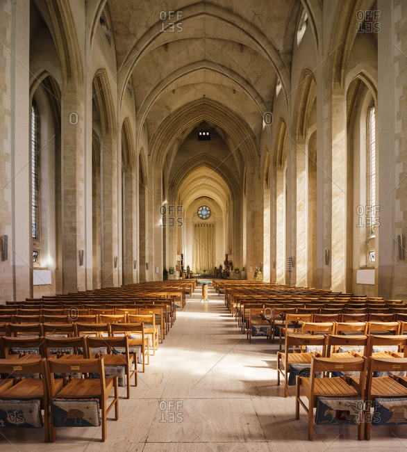 Interior of Guildford Cathedral, Guildford, Surrey, England