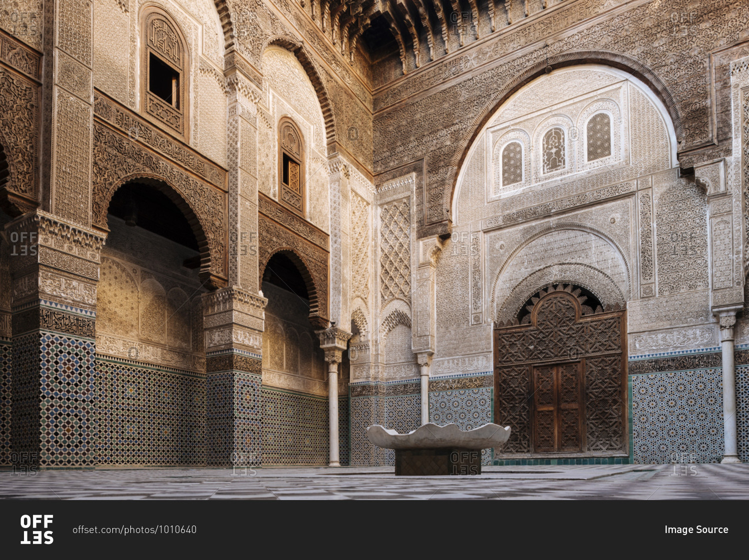 Interior of Al Attarine Madrasa, Fes, Morocco, North Africa