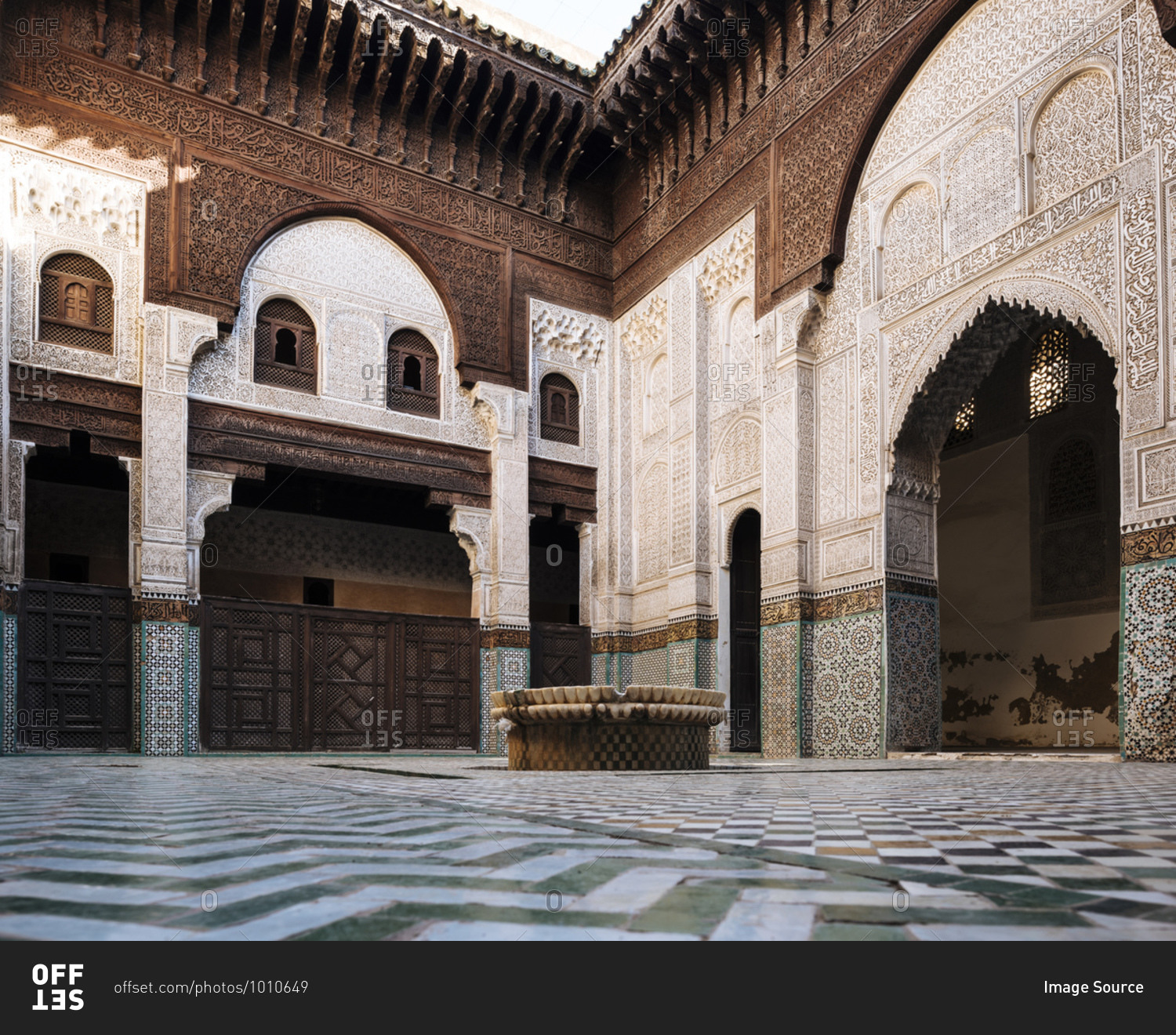 Interior of Madrasa Bou Inania, Meknes, Morocco, North Africa