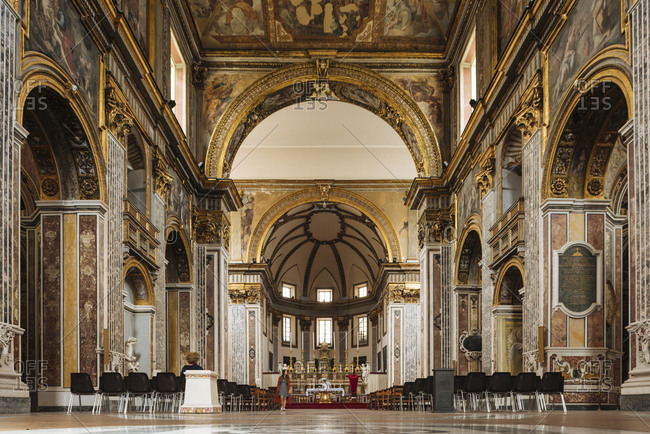 Church interior, Naples, Campania, Italy