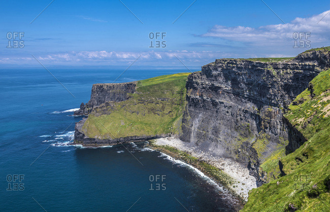 Europe, Republic of Ireland, Clare County, Burren and Cliffs of Moher Geopark (UNESCO World Heritage), North cliffs