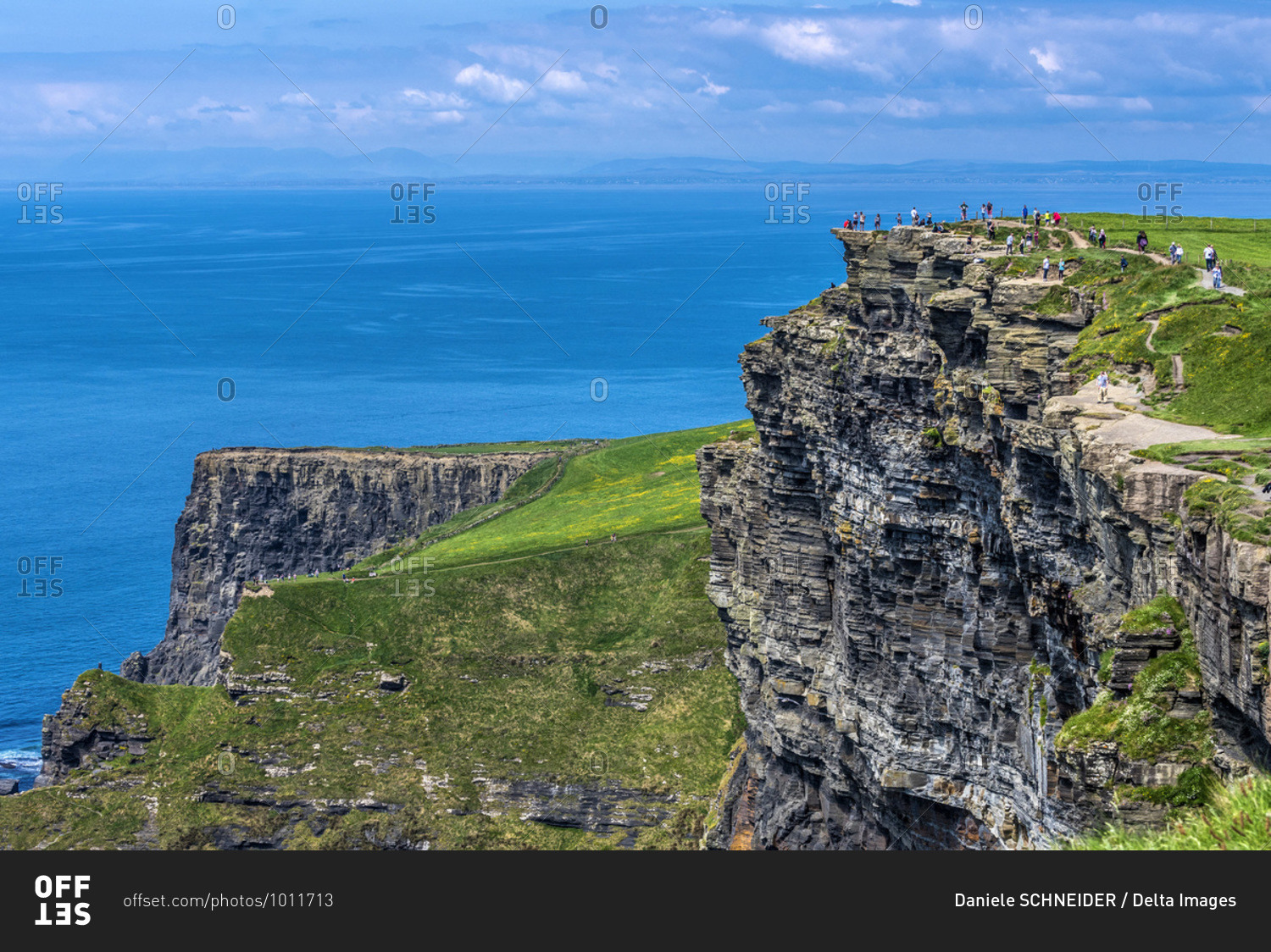 Europe, Republic of Ireland, Clare County, Burren and Cliffs of Moher Geopark (UNESCO World Heritage), North cliffs