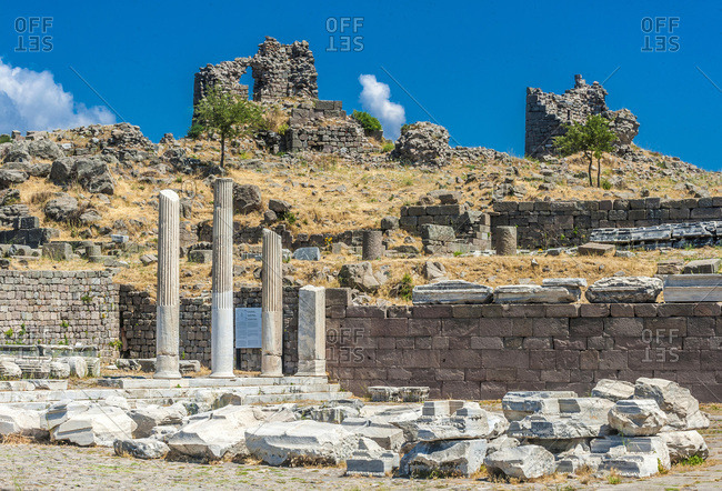 Turkey, Archeological site of the former city of Minor Asia, Pergamon (Bergama) (3rd century, BC; 2nd century AC) (UNESCO World Heritage), Acropolis