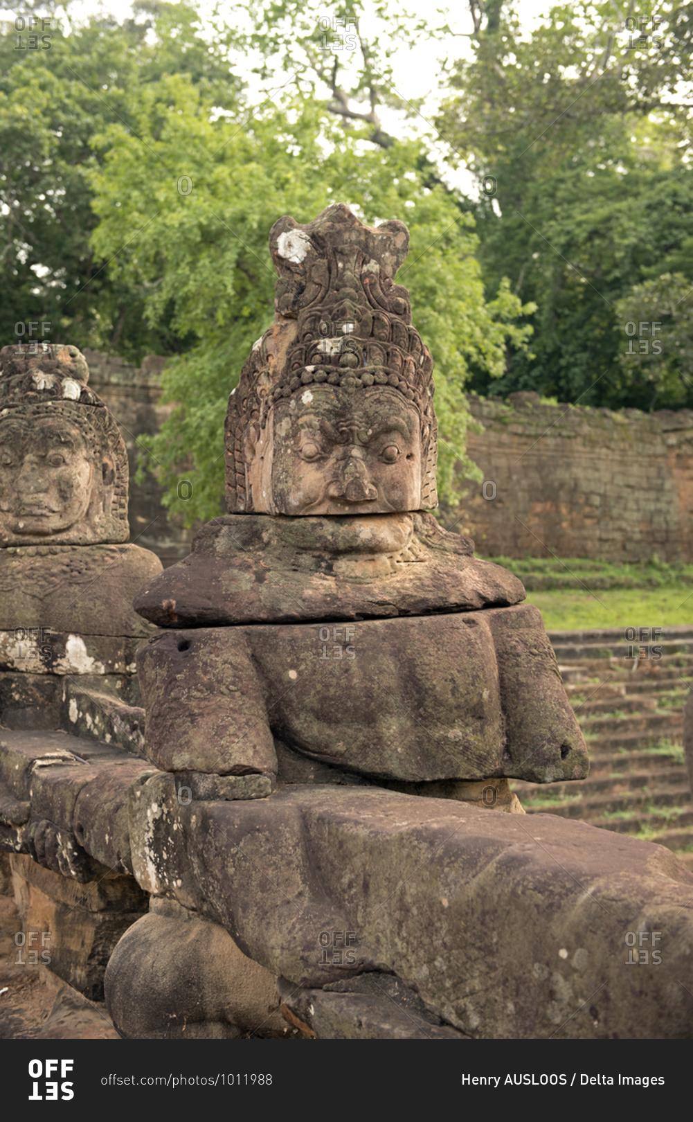 Cambodia, Siem Raep, Angkor, Southern Gate, Guardian