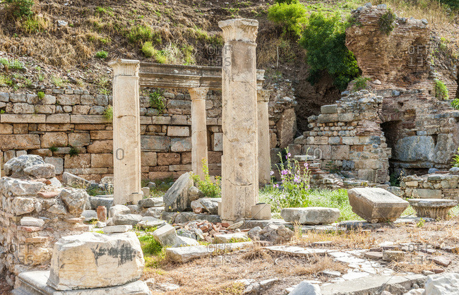 Turkey, province of Izmir, ancient Greek city of Ephesus (Roman port, role in the spread of Christianity with the councils of 431 and 449), Basilica (1st century, used for stock market and commercial enterprises) (UNESCO W. H.)