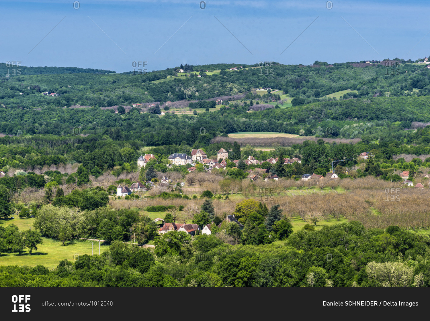 France, Occitanie, Quercy, Lot, view on the Cirque de Montvalent