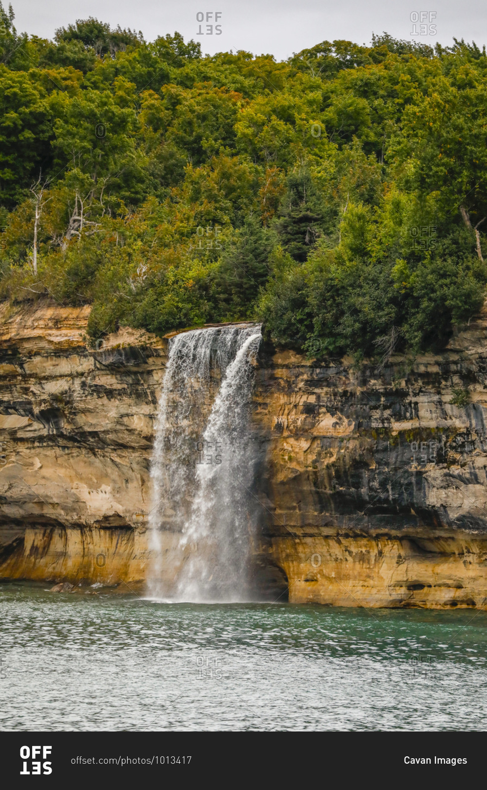 Waterfall at Pictured Rocks National Lakeshore Munising, Michigan, USA