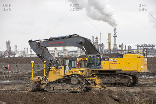 Canada, Alberta, Fort McMurray - August 2, 2012: Syncrude upgrader plant, Fort McMurray, Alberta, Canada