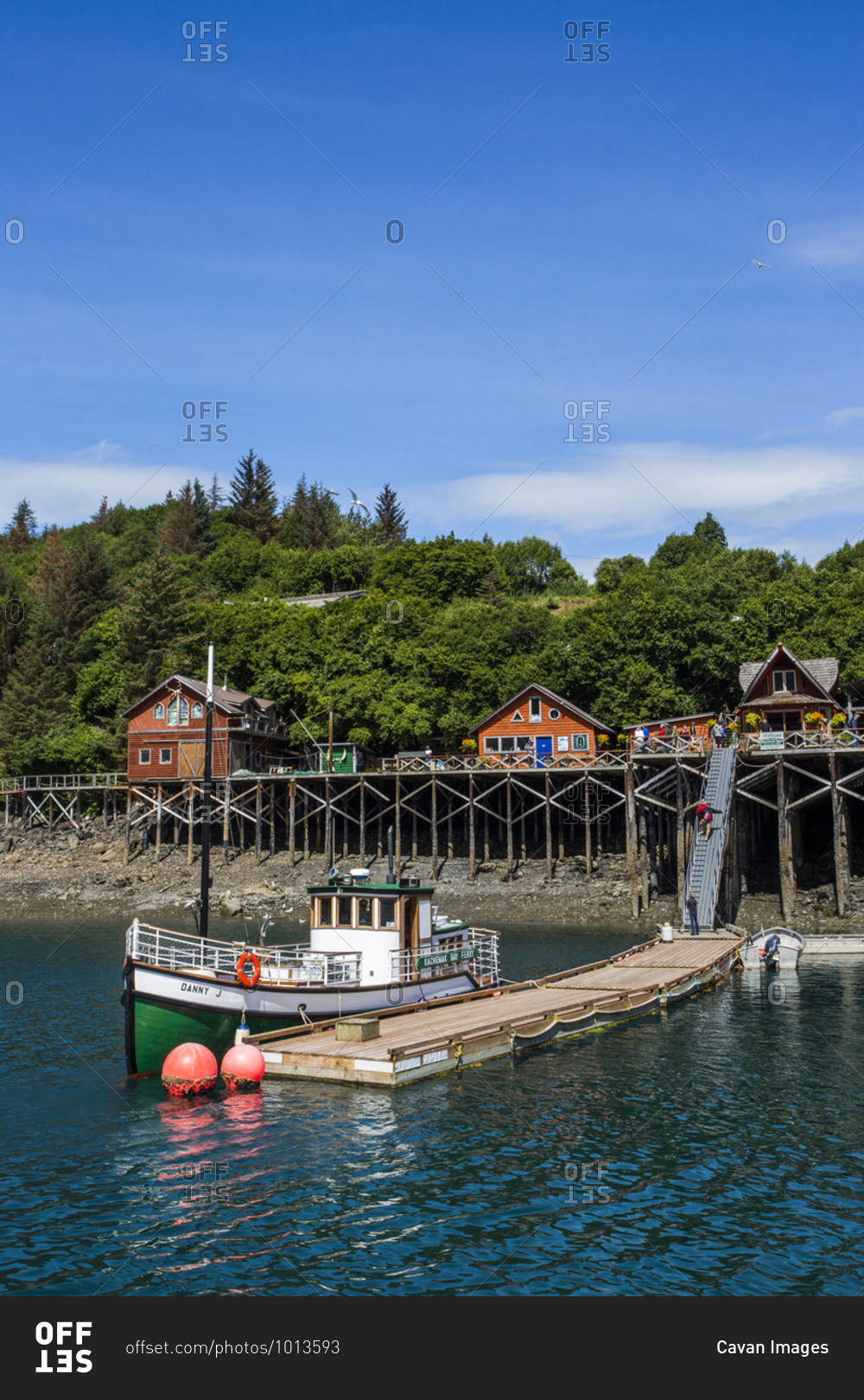 USA, Alaska, Halibut Cove July 7, 2015 The small town of Halibut