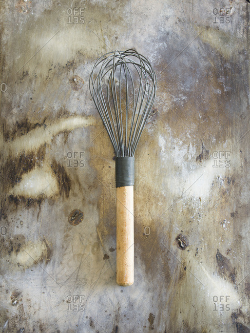 Whisk made out of metal used for cooking