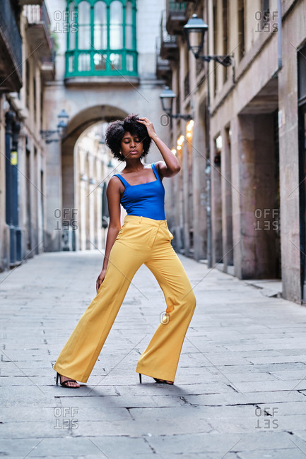 young slim African American female 