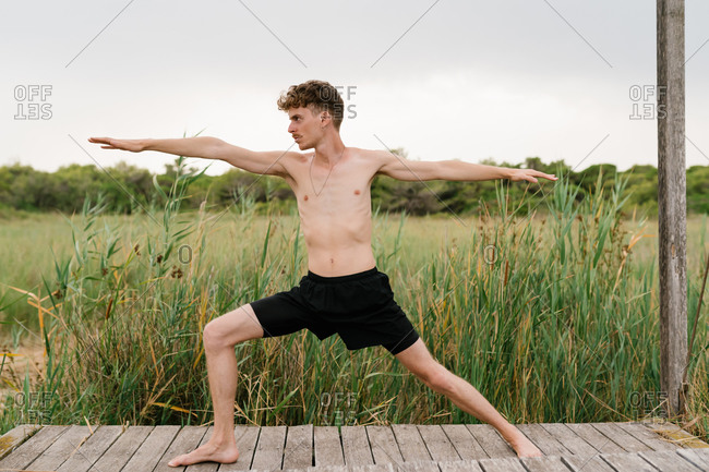 peaceful warrior yoga pose