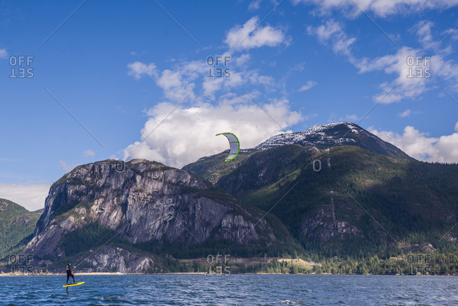 Kite surfing in Squamish, Canada