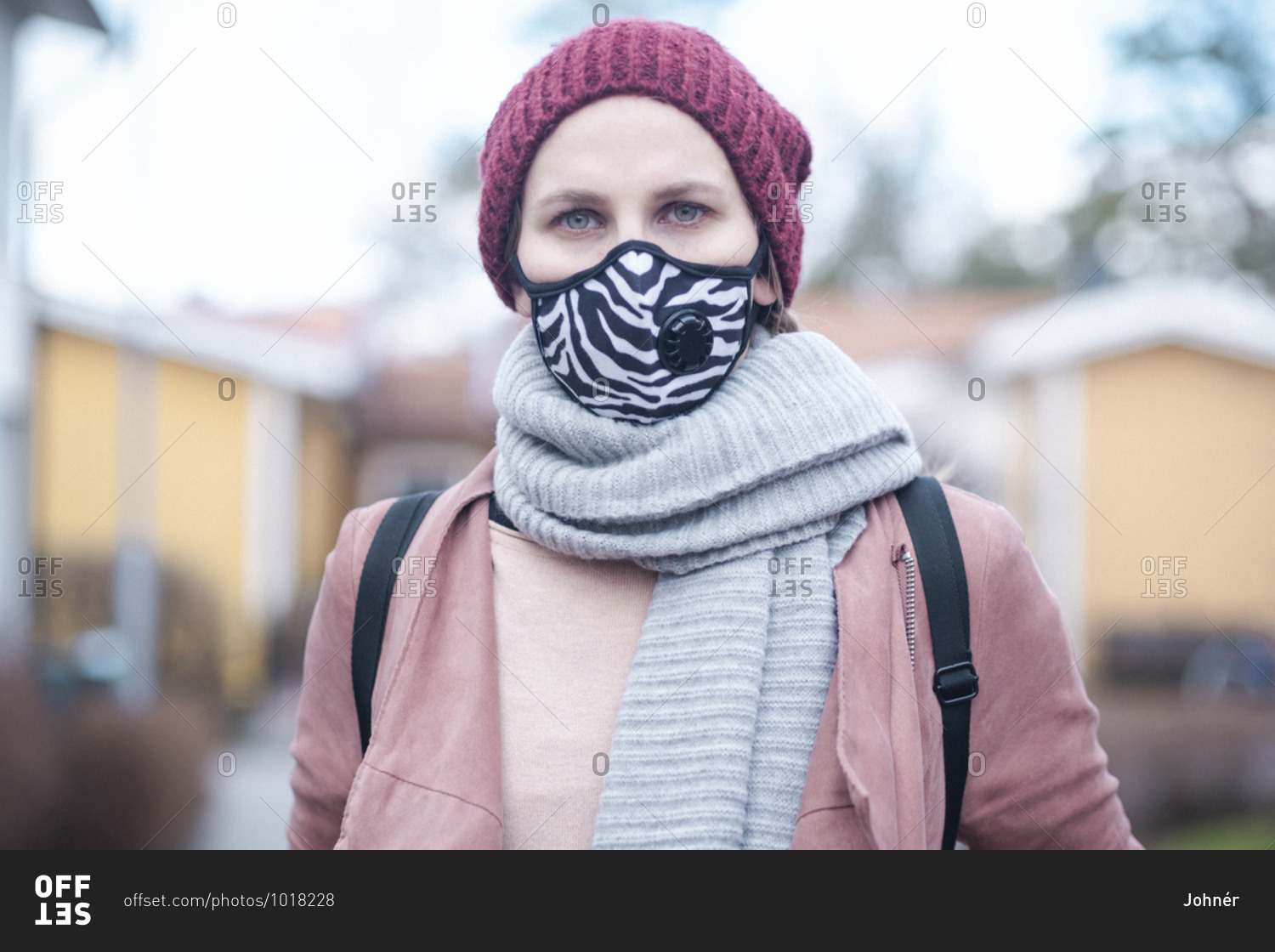 Portrait of woman wearing face mask