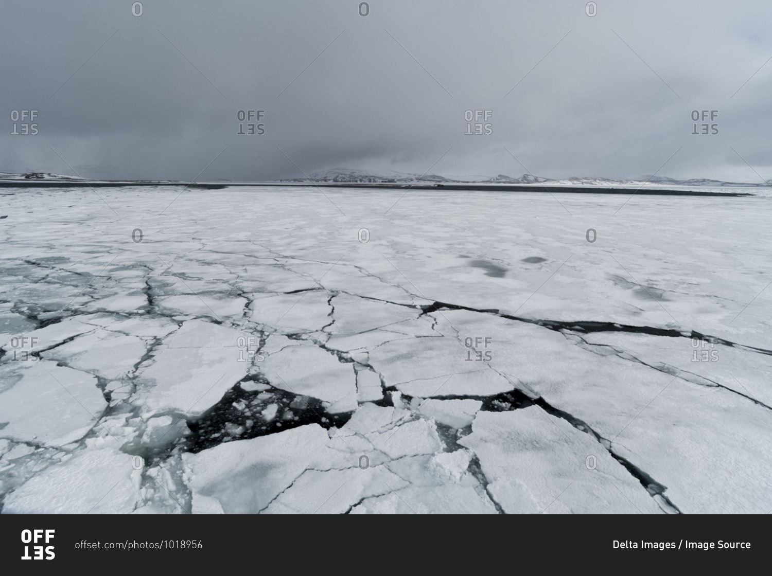 Pack ice, Murchinson Bay, Murchisonfjorden, Nordaustlandet, Svalbard, Norway