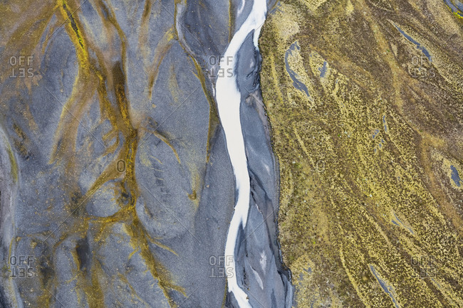 Europe, Iceland, Skaftafell, Iceland's river courses from above