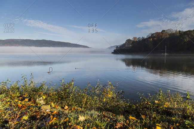 October 18, 2019: Europe, Poland, Silesian Voivodeship, Jezioro Zywieckie / Zywiec Lake