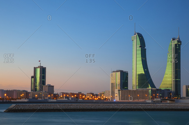 November 30, 2014: Bahrain Financial Harbor, Harbor Towers, Manama, Bahrain, Middle East