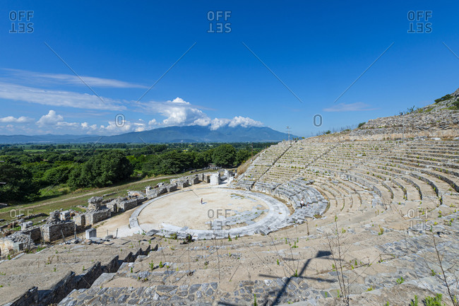Amphitheatre, Philippi, UNESCO World Heritage Site, Macedonia, Greece, Europe