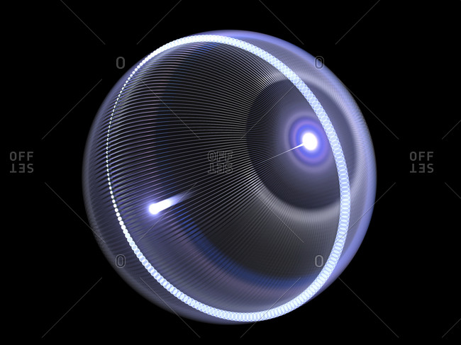 Laser eye operation, computer generated conceptual illustration.