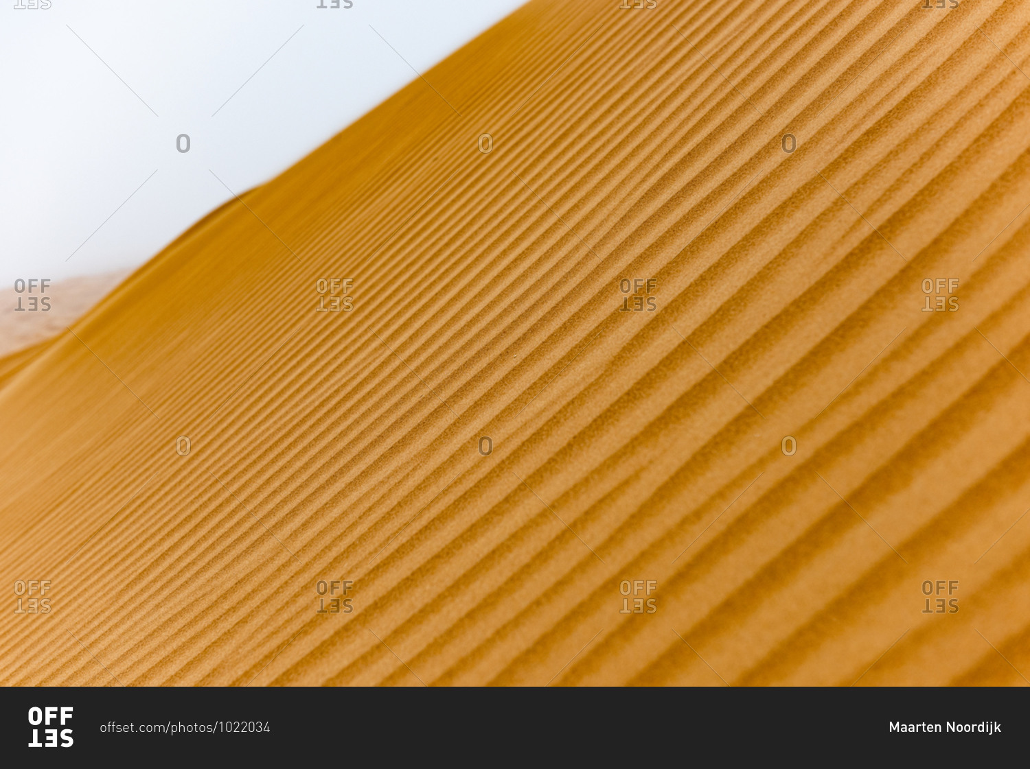 Abstract view of sand patters on the dunes in the desert of the United Arab Emirates