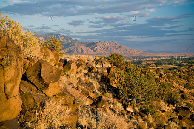 Rocky landscape near Albuquerque, New Mexico, USA