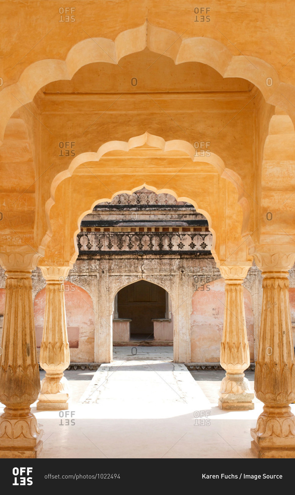 Corridor in Amer Fort, Rajasthan, India