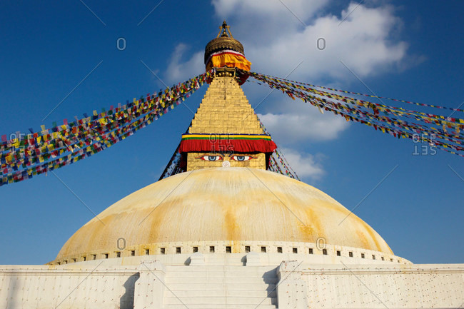 Boudhanath Stupa in Nepal Katmandu Icon - Download in Line Style