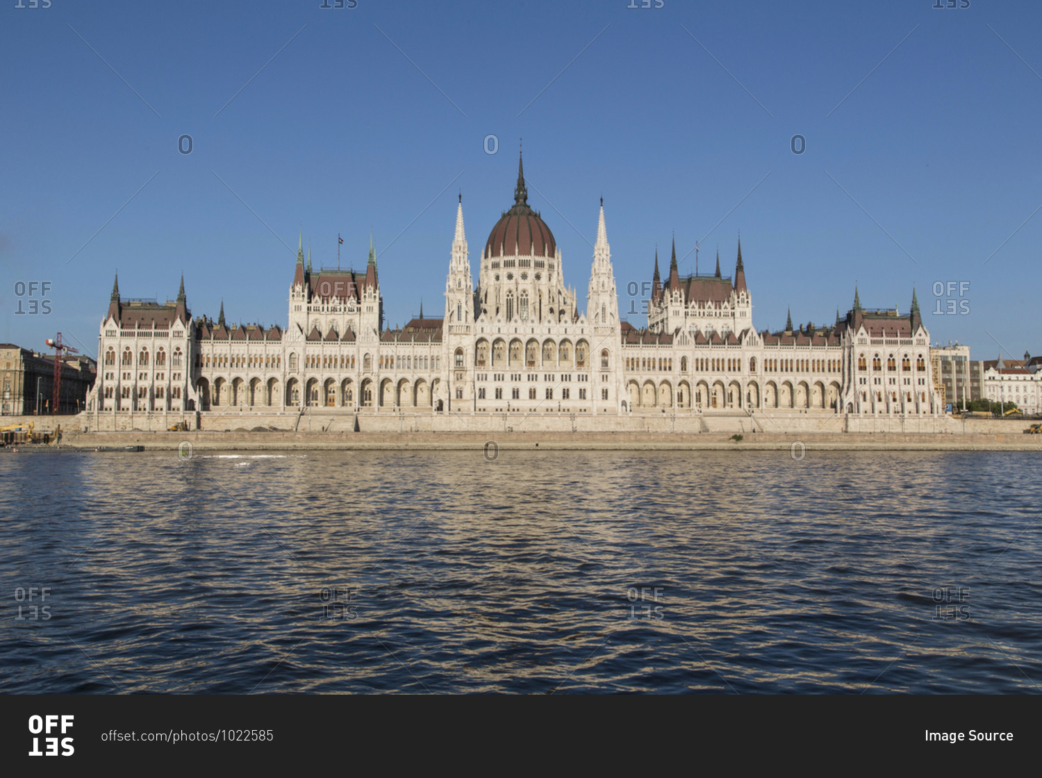 Hungarian Parliament and Danube River, Budapest, Hungary